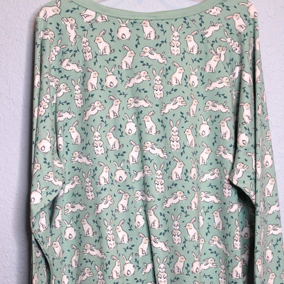 Women's Long Sleeve Soft Bunny Rabbit Cozy Pajama Set 2XL XXL - Picture 4 of 11